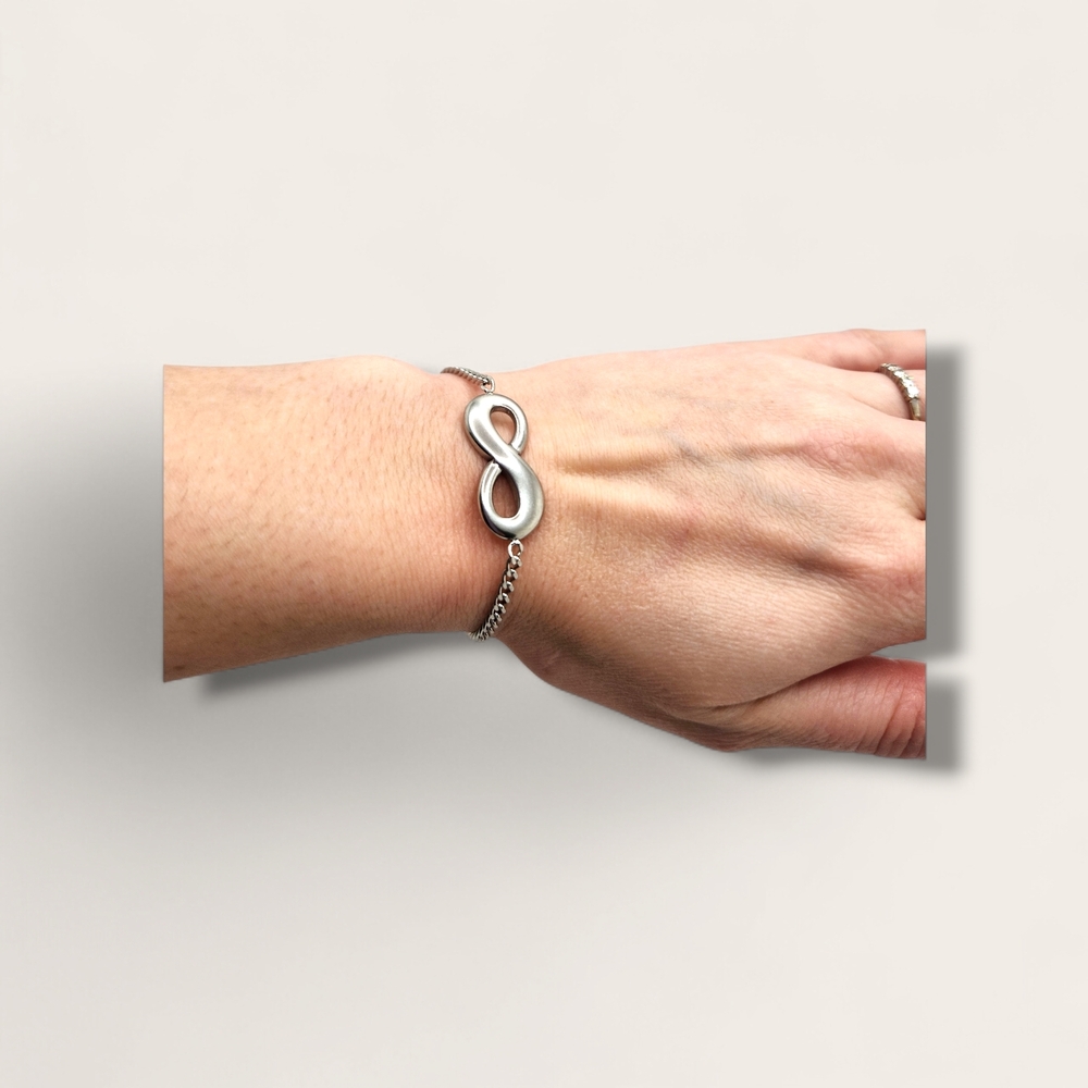 Silver Infinity Bracelet - Picture 3 of 5